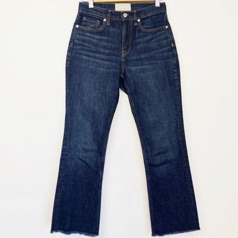 Everlane Dark Wash High rise frayed hem Regular Jean size 25